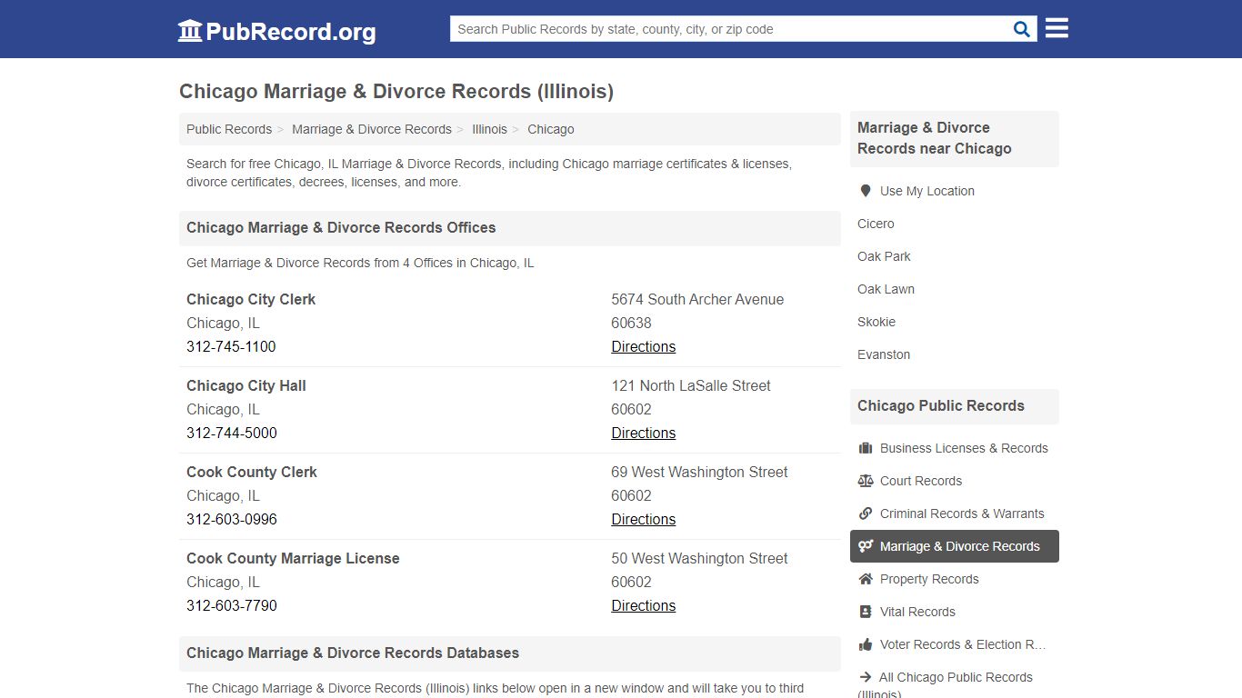 Free Chicago Marriage & Divorce Records (Illinois Marriage & Divorce ...